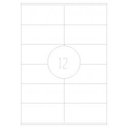 Etykiety samoprzylepne 105x48 100 szt. A4 MAT